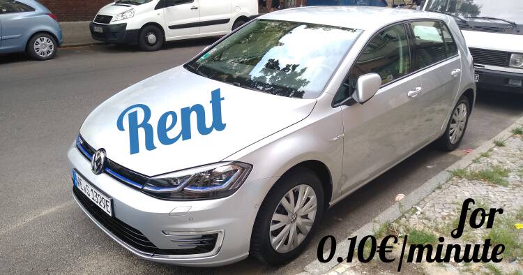 Car Sharing – Rent for 0.10€/minute